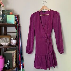 Magenta Lulus Wrap Dress
